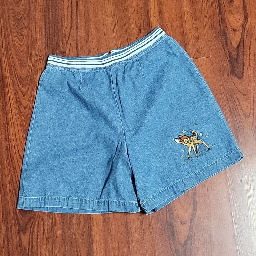 Disney Catalog Vintage Bambi Embroidered Denim Short